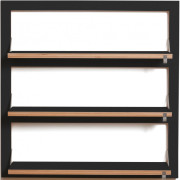 Ambivalenz - Fläpps Regal 80x80-3 cm -  3 Flächen - Schwarz