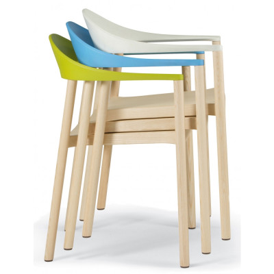 Plank - MONZA Armlehnenstuhl - Esche Natur | Hellblau Plank - MONZA Armlehnenstuhl - Esche Natur | Hellblau