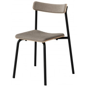 TIPTOE - Etude Stuhl gepolstert - Elfenbeinbeige / Graphitschwarz