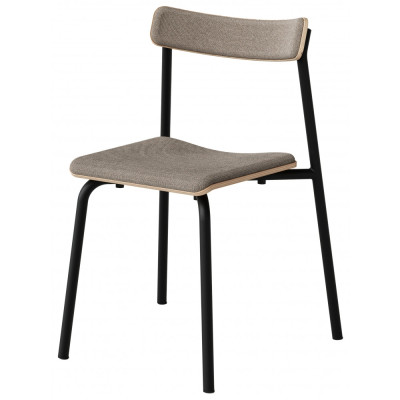 TIPTOE - Etude Stuhl gepolstert - Elfenbeinbeige / Graphitschwarz TIPTOE - Etude Stuhl gepolstert - Elfenbeinbeige / Graphitschwarz