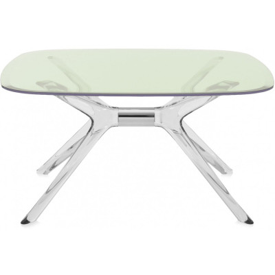 Kartell - Blast Couchtisch 80x80 cm - Grün / Kristallklar-Chrom Kartell - Blast Couchtisch 80x80 cm - Grün / Kristallklar-Chrom