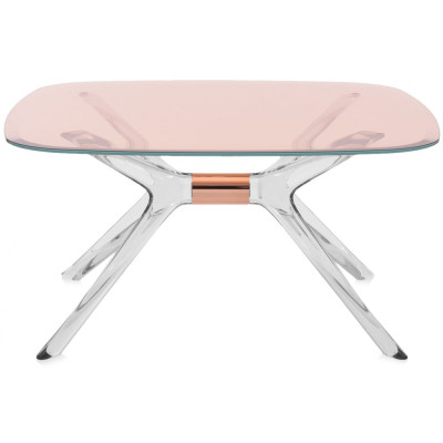 Kartell - Blast Couchtisch 80x80 cm - Rosa / Kristallklar-Bronze Kartell - Blast Couchtisch 80x80 cm - Rosa / Kristallklar-Bronze