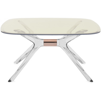 Kartell - Blast Couchtisch 80x80 cm - Gelb / Kristallklar-Bronze Kartell - Blast Couchtisch 80x80 cm - Gelb / Kristallklar-Bronze