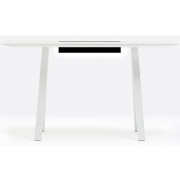 Pedrali - Arki Tisch mit Kabelkanal - Weiß