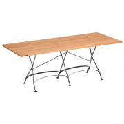 Weishäupl - Classic Tisch 200x90 cm - Teak natur | Graphitgrau