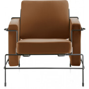 Magis - Traffic Sessel - Leder Braun (Gestell: Schwarz)