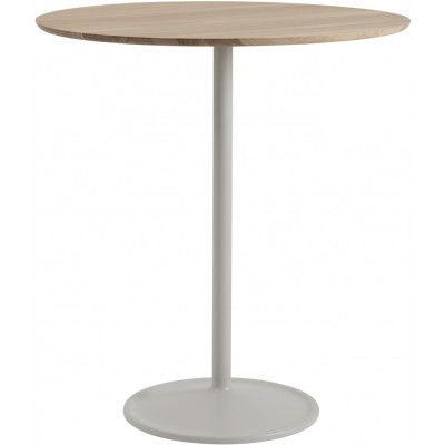 Muuto - Soft Tisch Ø95 cm hoch - Eiche geölt / Grau