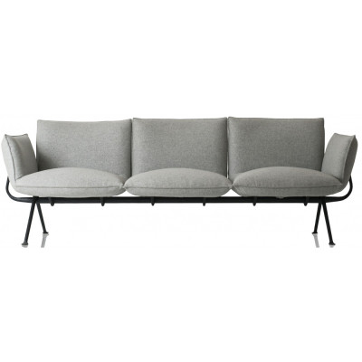Magis - Officina 3-Sitzer Sofa - Divina Melange Grau / Schwarz