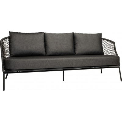 Stern - Odea Lounge Sofa 3-Sitzer - Kordel pepper / Kissen seidenschwarz Stern - Odea Lounge Sofa 3-Sitzer - Kordel pepper / Kissen seidenschwarz