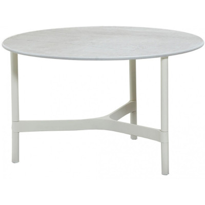 Cane-line - Twist Couchtisch medium - Weiß / Fossil Grau Cane-line - Twist Couchtisch medium - Weiß / Fossil Grau