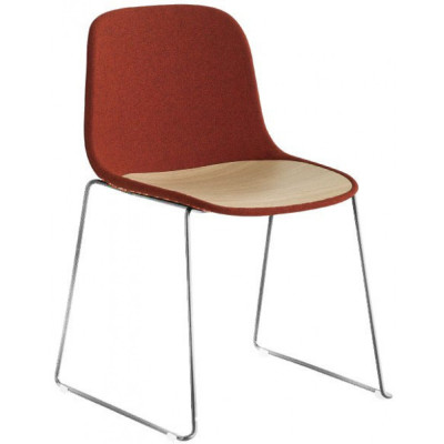 La Palma - Seela Kufenstuhl matt verchromt - Eiche gebleicht (Sitzschale: Polypropylen) La Palma - Seela Kufenstuhl matt verchromt - Eiche gebleicht (Sitzschale: Polypropylen)