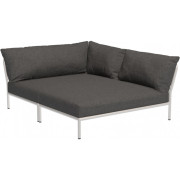Houe - Level 2 Lounge Cozy Sofa-Element Rechts Muted White - Dark Grey (Basic)