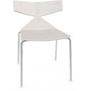 Arper - Saya 3701 Stuhl - Weiß | Verchromt