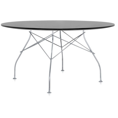 Kartell - Glossy Tisch rund - Ø 130 cm Schwarz