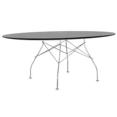 Kartell - Glossy Tisch rund - oval (194 x 120 cm) cm Schwarz
