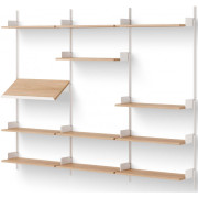 New Works - Display Wandregal 1900 - Eiche / Weiß