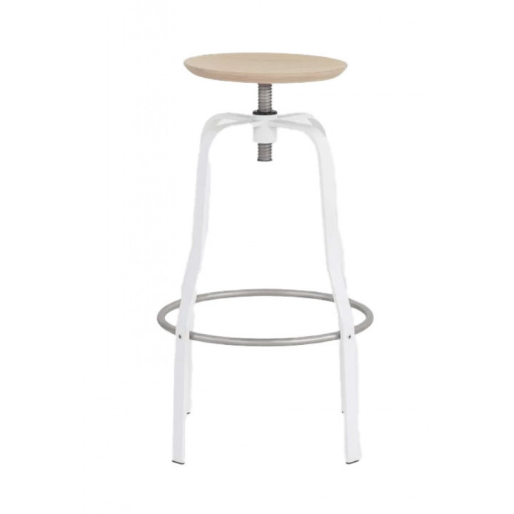La Palma - Giro S106 Barhocker weiß - Eiche gebleicht La Palma - Giro S106 Barhocker weiß - Eiche gebleicht