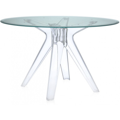 Kartell - Sir Gio Tisch rund - Grün / Transparent