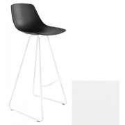 La Palma - Miunn Barhocker 75 cm weiß - Leder Weiß