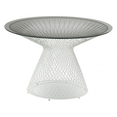 Emu - Heaven Tisch - 120 cm | Weiß glänzend | Rauchgrau