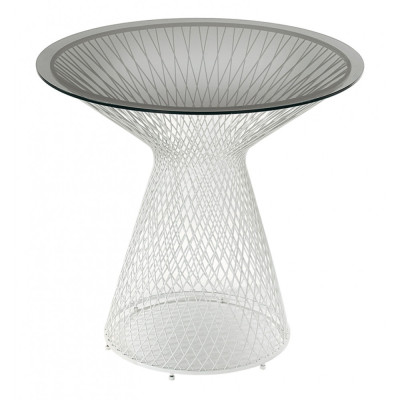 Emu - Heaven Tisch - 80 cm | Weiß glänzend | Rauchgrau