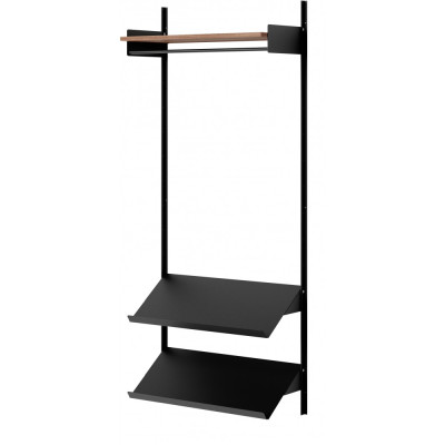 New Works - Wardrobe Regal 1 - Walnuss / Schwarz New Works - Wardrobe Regal 1 - Walnuss / Schwarz