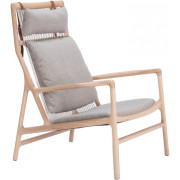 Gazzda - Dedo Lounge Sessel - Flachs Archway / Eiche Weiß geölt