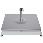 Glatz - Sockel M4 mit Abdeckung und Standrohr M4 - 120kg / Abdeckung Alu-eloxiert Look