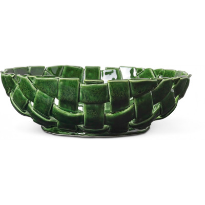 Ferm Living - Plait Schale Ø30 cm - Smaragdgrün Ferm Living - Plait Schale Ø30 cm - Smaragdgrün