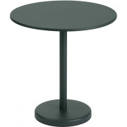 Muuto - Linear Steel Café Tisch Rund H 73 cm - Dunkelgrün