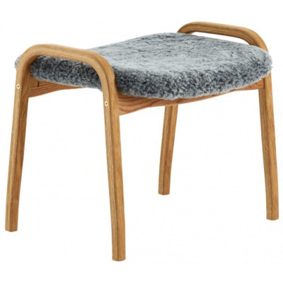 Swedese - Lamino Hocker - Buche | Schafsfell Skandinavisches Grau Swedese - Lamino Hocker - Buche | Schafsfell Skandinavisches Grau