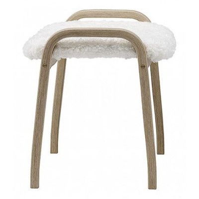 Swedese - Lamino Hocker - Buche gebeizt | Schafsfell Weiß Swedese - Lamino Hocker - Buche gebeizt | Schafsfell Weiß