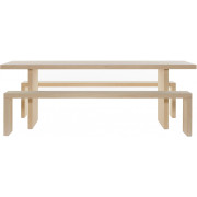 Plank - Bench Tisch - 80 x 220 cm / Tischplatte beidseitig offen