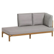 Weishäupl - New Hampton Recamiere -  Armlehne rechts - Metallwangen Anthrazit | Gelb (Acryltuch)