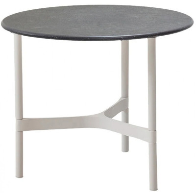 Cane-line - Twist Couchtisch klein - Weiß / Fossil Schwarz Cane-line - Twist Couchtisch klein - Weiß / Fossil Schwarz