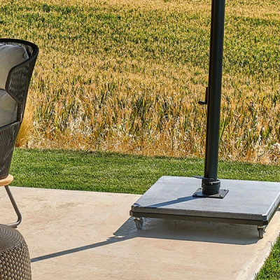 Weishäupl - Schirmständer für Freiarm Granit Dunkelgrau mit Rollen Weishäupl - Schirmständer für Freiarm Granit Dunkelgrau mit Rollen