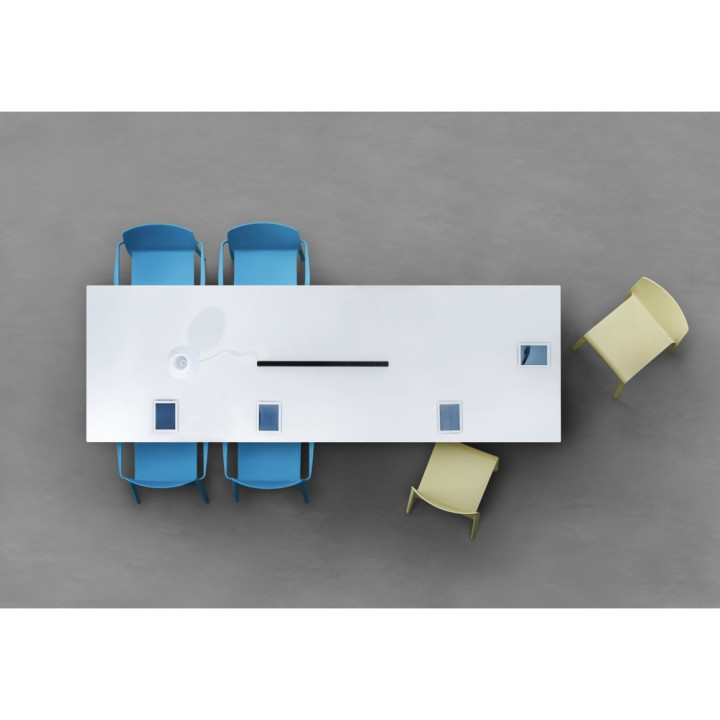 Pedrali - Arki Tisch 300x120cm Schwarz Fenix mit Kabeldurchlass Pedrali - Arki Tisch 300x120cm Schwarz Fenix mit Kabeldurchlass