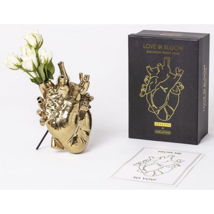 Seletti - Love in Bloom Gold Vase Seletti - Love in Bloom Gold Vase