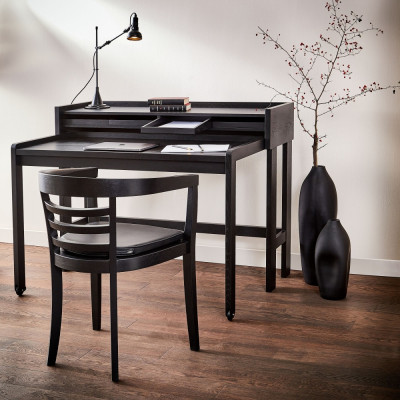 Lambert - Modesto Sekretär Eiche massiv schwarz gebeizt Lambert - Modesto Sekretär Eiche massiv schwarz gebeizt