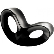 Magis - Voido Schaukelstuhl Indoor - Glänzend Schwarz