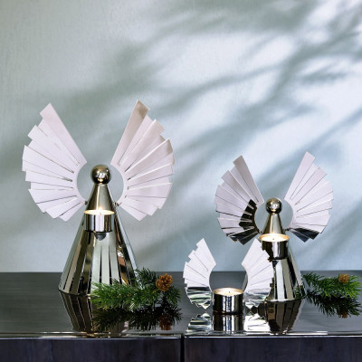 Lambert - Uriel Teelichthalter Flügel Nickel Glänzend Lambert - Uriel Teelichthalter Flügel Nickel Glänzend