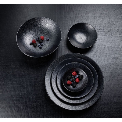 Lambert - Kaori Schale Krakelee-Optik Ø14 cm schwarz metallic