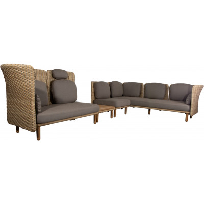 Cane-line - Arch Ecksofa mit niedrig & hohen Rücklehnen & Tisch Cane-line - Arch Ecksofa mit niedrig & hohen Rücklehnen & Tisch