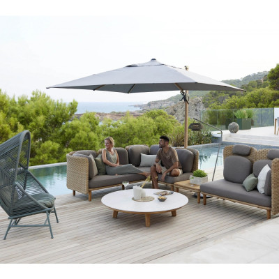 Cane-line - Arch Ecksofa mit niedrig & hohen Rücklehnen & Tisch Cane-line - Arch Ecksofa mit niedrig & hohen Rücklehnen & Tisch