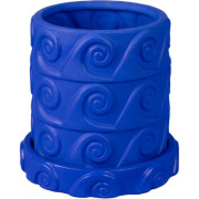 Seletti - Magna Graecia Vase mit Untersetzer Onda Blau