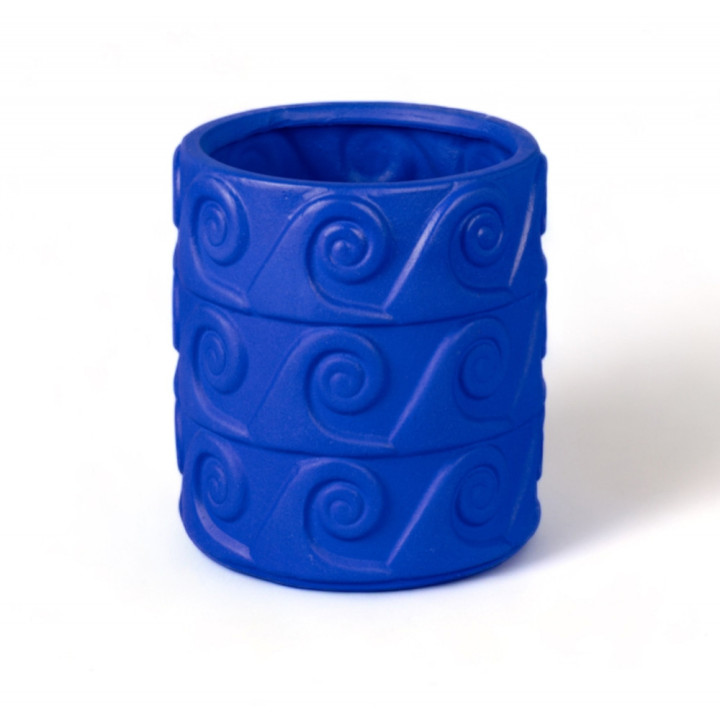 Seletti - Magna Graecia Vase mit Untersetzer Onda Blau Seletti - Magna Graecia Vase mit Untersetzer Onda Blau