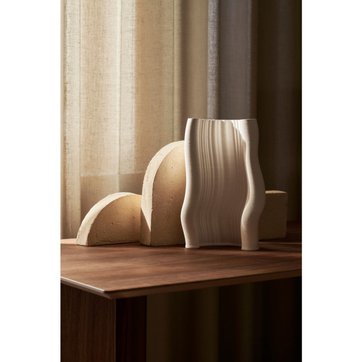 Ferm Living - Moire Vase Off-White Ferm Living - Moire Vase Off-White