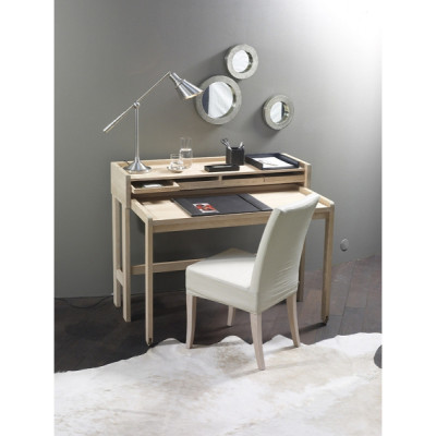 Lambert - Modesto Sekretär Eiche massiv weiß gekälkt