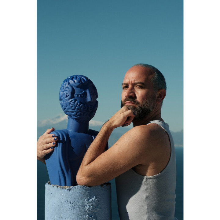 Seletti - Magna Graecia Büste Man Blau Seletti - Magna Graecia Büste Man Blau