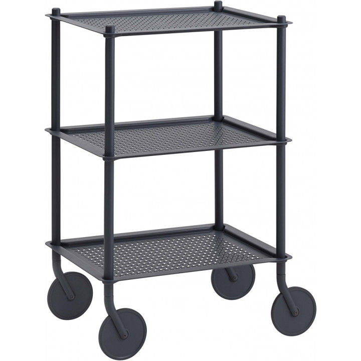 Muuto - Flow Trolley 3-Ebenen Blau grau Muuto - Flow Trolley 3-Ebenen Blau grau